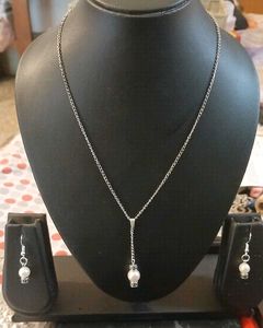 Pearl Necklace and Earring Set