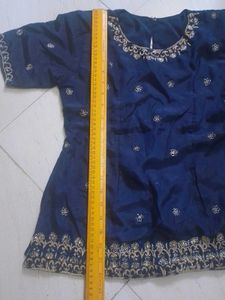Blue Embroidered lehenga