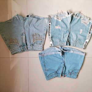 Denim Party Wear Shorts