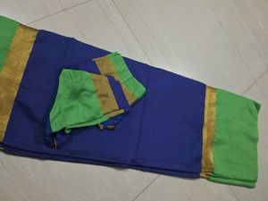 Elegant Blue &amp; Green Saree