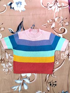 Rainbow Striped Top