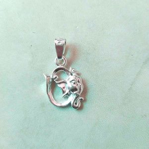 Pure Silver Om Pandent With Ganesha Ideal