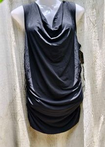 Miniest Black Cowl Neck Dress