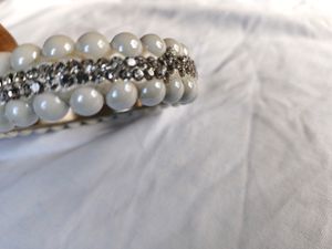 Pearl And Rhine Stone Bangle