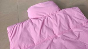 Trendy Pink Puffer Vest, M Size