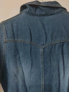 Denim Dress with Belt