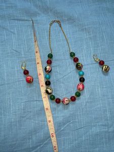 Beaded Necklace &amp; Earring Set