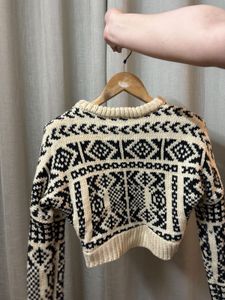 White And Black Sweater