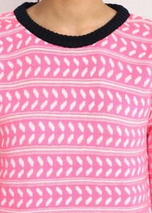 Pink Patterned Sweater