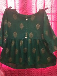 Womens Tops #womenwear #ethnictops #greentops #moderntops #trendy