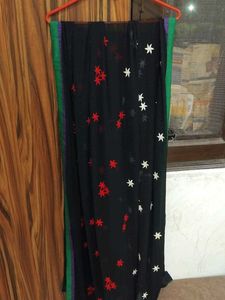 Green &amp; Embroidered Anarkali