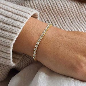 Gold tone Tennis Bracelet Anti tarnish