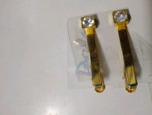 Tie Pin 📍 With Golden &amp; White Stone 🪨