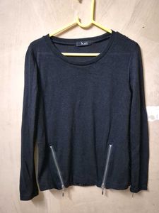 Embellished Back Black Top