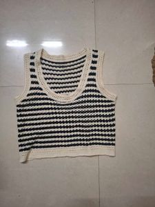 Striped Knit Crop Top