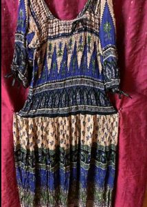 Off Shoulder Long Gown With Elastic