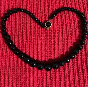 Black Beaded Necklace