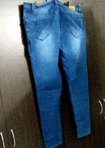 Women Mid-rise Stretchable 38 Jeans In Dark Blue
