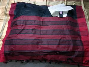 Handloom Saree with Striped Pallu - CottonBlend