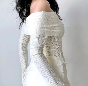 Newme White Lace Off Shoulder Top