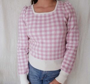 Checked Women Sweater