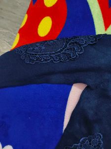 Elegant Navy Blue Knit Sweater