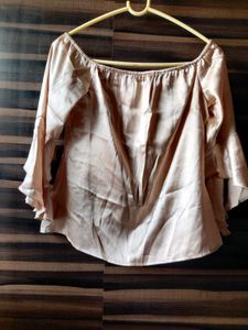 Champagne Off-Shoulder Top
