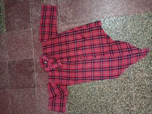 Red &amp; Black Checked Tie-up Shirt (Woman)