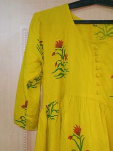 Yellow Aline Kurta