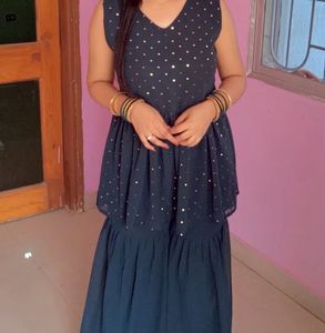 Elegant green sharara set