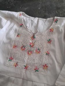 White Embroidered Dress
