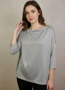 Silver Flowy Top