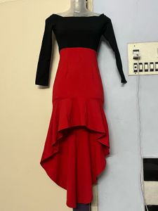 Yk2 Pinterest Black & Red Party Dress