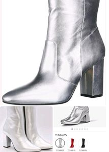 Adorable Women Silver Boots Size 38