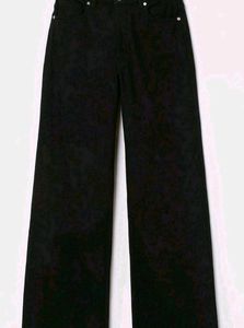 wide leg black jeans