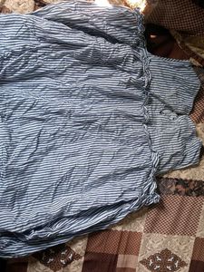 Striped Embroidered Top