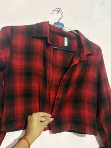 Red Plaid Crop Top