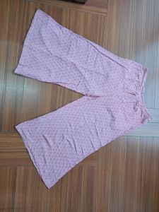 10) Pink Diamond Pattern Palazzo Pants