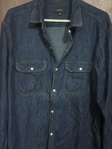 Denim Long Sleeve Shirt For Sale