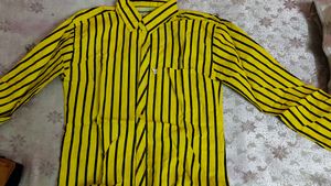 Yellow &amp; Black Striped Shirt