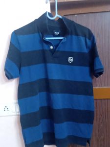 Max Striped Polo Shirt - Blue/Black
