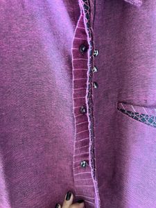 Maroon Patterned kurta