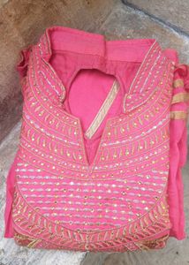 Pink Embroidered Kurti