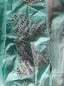 Light Sky Blue 🩵 Net Saree New With Blouse