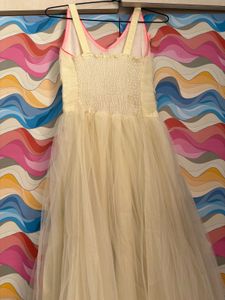 Floral Tulle Full Lenth Gown