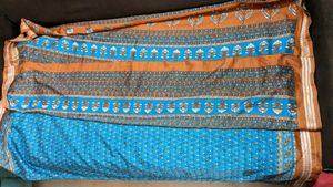 Daily Wear Blue Color synthetic Saree