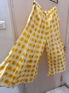 Yellow Gingham Culottes