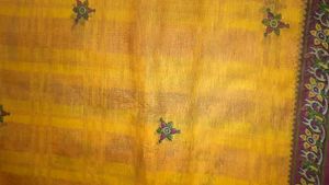 Vibrant Sanju Pure Cotton Saree with Floral Border
