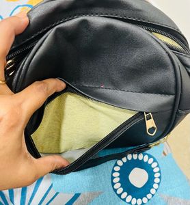 Black Round Bag