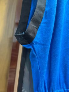 Unused Blue And Black Beautiful Knee Length Dress